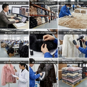 <span class=keywords><strong>Cappotto</strong></span> Invernale da Donna in Finta Pelliccia <span class=keywords><strong>di</strong></span> <span class=keywords><strong>Volpe</strong></span> con Colletto a Giacca in Viscosa/Poliestere Intrecciato - Product Image 5