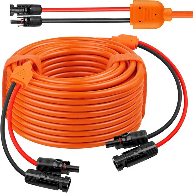 10AWG Solar Charging Cable 1500V DC TUV UL Certified Tinned Copper Wire UV Resistant For Solar Panel RV Energy Storage System