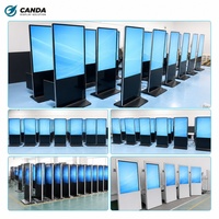 Ventes Flash : Totem Publicitaire Numérique Vertical LCD 55 Pouces Anti-Reflet Pleine Couleur, Affichage Intelligent sur Pied