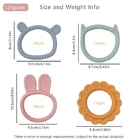 Nouveau design d'anneau de dentition pour bébé en silicone de qualité alimentaire sans Bpa en forme d'animal