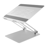 Soporte Ergonómico Plegable de Metal para Laptop, Base Ajustable en Altura para Escritorio, Elevador para Notebook con Silicona Antideslizante