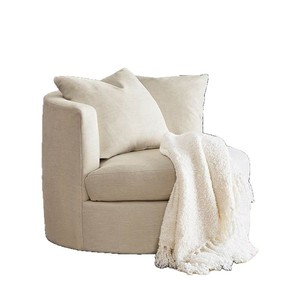 Sillón Giratorio con Funda <span class=keywords><strong>de</strong></span> Tela Tecnológica <span class=keywords><strong>de</strong></span> Esponja - Diseño Moderno para Apartamento, Hotel, Sala <span class=keywords><strong>de</strong></span> Estar, Dormitorio, Oficina, Individual, <span class=keywords><strong>de</strong></span> Descanso - Product Image 1