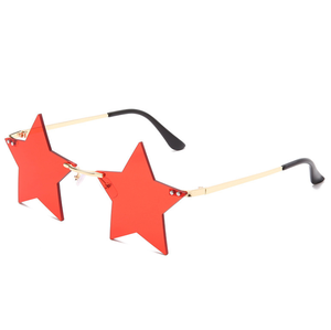 Occhiali da sole pentagramma moda senza cornice per uomo occhiali da sole a forma di stella da donna - Product Image 3