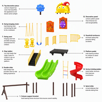 Équipement de terrain de jeu extérieur personnalisé OEM/ODM de 76 mm, ensemble balançoire et toboggan pour tout-petits et enfants, pour école, maternelle, parc, cour arrière