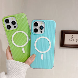 Coque de téléphone portable en TPU mince, sans fil, antichoc, anti-traces de doigts, couleur macaron, 2 en 1, pour 13 14 15 16 Pro Max - Product Image 3