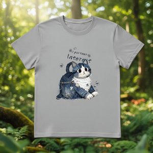 T-Shirt Unisex 210GSM 100% Cotone, Casual, Traspirante, Resistente, con Stampa DTF Design Gatto, Maglietta da Uomo - Product Image 3