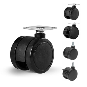 Nylon PVC 2 Zoll drehbare drehbare Möbel rollen Bürostuhl Doppel rad rollen mit Bremse - Product Image 1