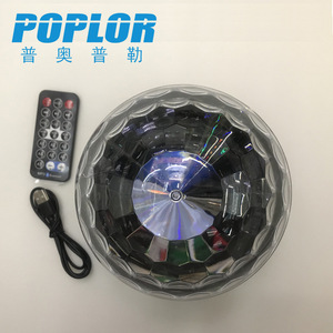 Poplor <b>Led</b> Speaker Stage Light Rgb Crystal Magic <b>Ball</b> With Usb And Battery For Party - Product Image 3