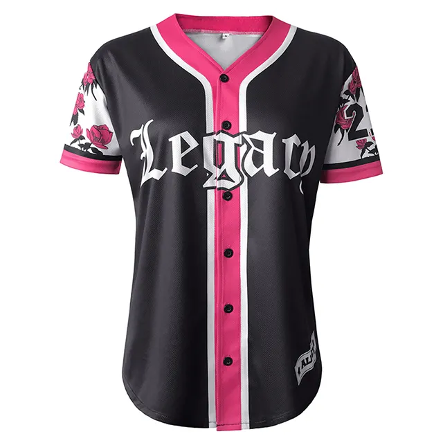 Norzml all star women baseball shirts custom premium sublimated jersey baseball