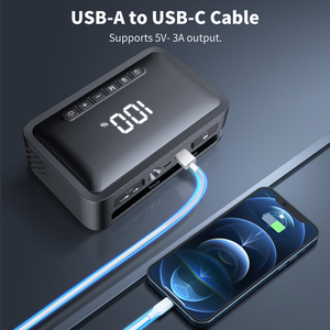 ปั๊มลมพกพา 12V และเครื่องช่วยสตาร์ทรถยนต์ 4 in 1 มัลติฟังก์ชั่น กระแสไฟสูงสุด 600A เครื่องช่วยสตาร์ทแบตเตอรี่รถยนต์และเครื่องสูบลมยาง - Product Image 3