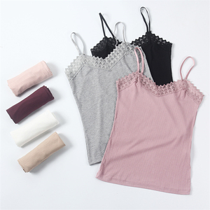 Prezzo di fabbrica tinta unita da <span class=keywords><strong>donna</strong></span> senza maniche in <span class=keywords><strong>pizzo</strong></span> <span class=keywords><strong>canotta</strong></span> causale da <span class=keywords><strong>donna</strong></span> Top cintura estiva da <span class=keywords><strong>donna</strong></span> - Product Image 2