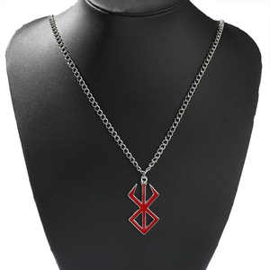 Collana a catena Berserk minimalista argento rosso placcato Anime Norse <span class=keywords><strong>mitologia</strong></span> per anniversario festa di fidanzamento - Product Image 5