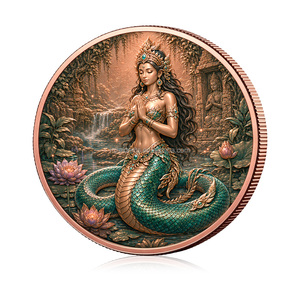 Pièce de collection personnalisée OEM ODM en cuivre fin .999 de 5 oz, ronde, avec relief 3D et impression couleur, représentant des créatures mythiques - Product Image 5