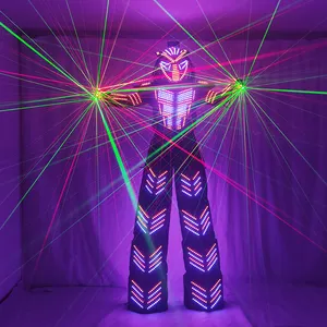 LED Robot Suits For Adults Luminous Kryoman Robot Suit For Performance Illuminated Stilts Clothes By David Guetta