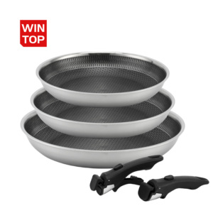 8/10/12 Inch Thép Không Gỉ Tri-Ply Chảo Đặt Có Thể Tháo Rời Xử Lý Không Dính Lai Gốm Fry <span class=keywords><strong>Pan</strong></span> Cho Nhà Nấu Ăn Kích Thước - Product Image 6