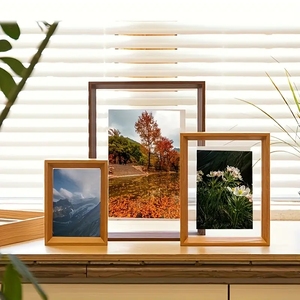 Cadre photo en bois double face avec verre pour fleurs séchées et feuilles, idéal pour collection botanique et projets DIY - Product Image 4