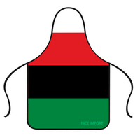Tablier avec drapeau panafricain pour hommes et femmes, idéal pour la cuisine à la maison, les serveuses, les chefs, les grillades, les bistrots, la pâtisserie et le barbecue
