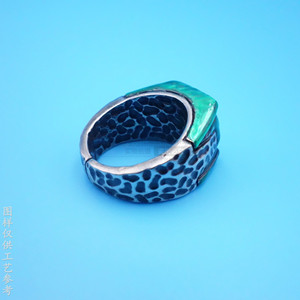 Men's Geometric Ring Brass Enamel Inlay <b>Cat</b> Eye Stone Fashion Jewelry <b>Gift</b> - Product Image 1
