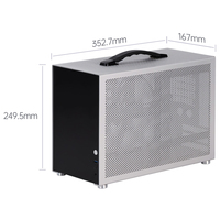 Boîtier d'ordinateur mini ITX ZZEW/ZZAW D3 entièrement en aluminium, compatible avec les alimentations MATX/ATX/SFX et le refroidissement à eau 280, avec poignée