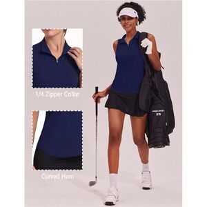 Camiseta sin Mangas para Mujer FOXA, 100% Poliéster, Secado Rápido, para Golf, Tenis, Pickleball, con Cuello y Diseño Racerback - Product Image 3
