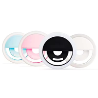 Lampe de selfie mobile portable avec anneau lumineux LED flexible 3 modes réglables Outil de selfie chaud pour téléphone
