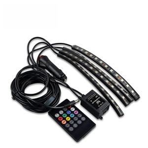 Luz Ambiental LED para Auto, Luces LED 5050 para Interior de Coche, Control Remoto por Voz, Tira Decorativa RGB, 12V 5W, 2 Años de Garantía - Product Image 2