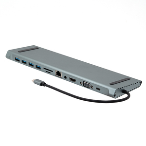 ラップトップ用イーサネット<span class=keywords><strong>USB</strong></span> Cドッキングステーション11 in 1タイプCハブHDTV 4K30hz VGA PD充電100Mbps - Product Image 5