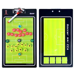 Planche tactique d'entraînement au pied Planche de marqueur effaçable à sec double face personnalisée Effacer le champ complet et le demi-terrain Planche tactique de football - Product Image 1