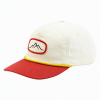 Topi Baseball 5 Panel Tanpa Struktur Bahan Katun Velour Dua Warna dengan Desain Tali Logo Bordir Kustom untuk Sehari-hari