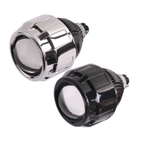Cache-projecteurs argentés et noirs de 2,5 pouces, style petit diamant, pour décoration de phares de voiture, accessoires de lentilles de retrofit HID Bi-LED