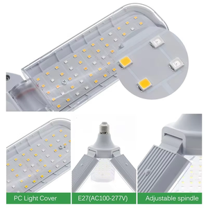 Bombilla <span class=keywords><strong>LED</strong></span> de Cultivo de 20W E26/E27, Lámpara de Cultivo de Plantas de <span class=keywords><strong>Espectro</strong></span> <span class=keywords><strong>Completo</strong></span>, Lámpara Plegable de Cuatro Hojas, Hidroponía, Jardín, Invernadero, Plantas de Interior - Product Image 6