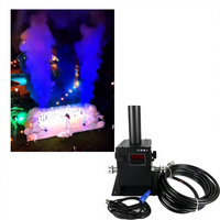 Machine à Jet de CO2 3-en-1 en Métal Électrique avec Effet de Fumée et Brouillard pour Scène, DJ et Club, Portée 8-10m, 12x3W LED RGB DMX