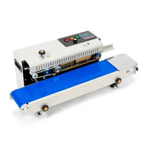 Horizontale Doorlopende Industriële Heat Sealer Band Sealer Machine Plastic Zak Sluitmachine Met Stalen Printer