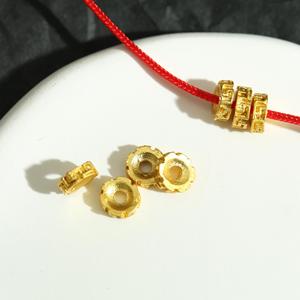 Colorfast <span class=keywords><strong>sable</strong></span> <span class=keywords><strong>or</strong></span> entretoise perles florales rondes perles casquettes bijoux à bricoler soi-même faisant des fournitures en vrac perles en vrac pour Bracelet collier - Product Image 3