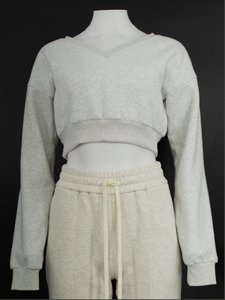 Cinturino a costola in cotone francese di peso medio personalizzabile <span class=keywords><strong>felpe</strong></span> da <span class=keywords><strong>donna</strong></span> a maniche lunghe in stile Casual consapevolezza del marchio - Product Image 4