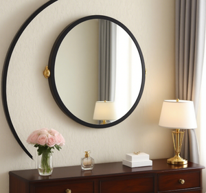 Hiện Đại Sang Trọng Lớn Trang Trí Gương Màu Đen Khung Tường Trang Trí Cho Nhà Lối Vào Phòng Ngủ Phòng Khách Phong Cách Thanh Lịch - Product Image 4