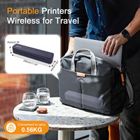 Mini Impresora Térmica Portátil A4 con Impresión Térmica sin Tinta, Conectividad USB Inalámbrica de Alta Velocidad para Estudio, Hogar y Oficina