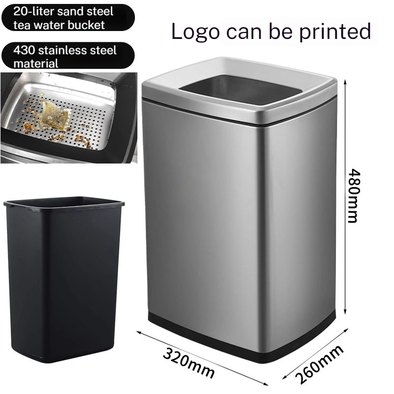 ถังเก็บน้ำชาสแตนเลสทรงสี่เหลี่ยม20L