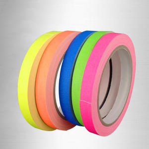 Offre Spéciale visible rougeoyante blacklight réactif néon fluorescent coloré adhésif gaffer d'avertissement lumineux marquage bande de tissu de coton - Product Image 2