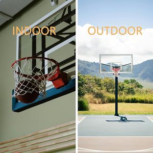 Rete per Canestro da Basket per Interni ed Esterni in <span class=keywords><strong>Nylon</strong></span> Intrecciato, Dimensioni Personalizzabili, Bianco e Blu, Ricambio Portatile Tagliabile - Product Image 6