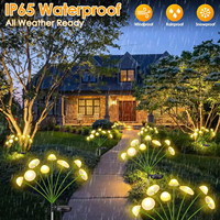 Solar-Gartenleuchten, Blinkende LED-Solar-Pilzlichter, Wasserdichte Deko für Hof, Terrasse, Weg, Quallen-Design für Gartenambiente