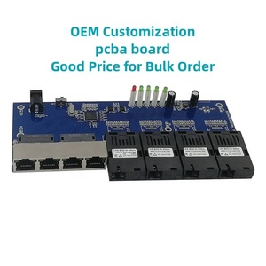 OEM số lượng lớn <span class=keywords><strong>4</strong></span> SC + <span class=keywords><strong>4</strong></span> RJ45 cổng 1.25g sợi Quang Phương tiện truyền thông chuyển đổi 1000m/100M <span class=keywords><strong>Ethernet</strong></span> chuyển đổi pcba Bảng chỉ số đèn 1310/1550nm - Product Image 2