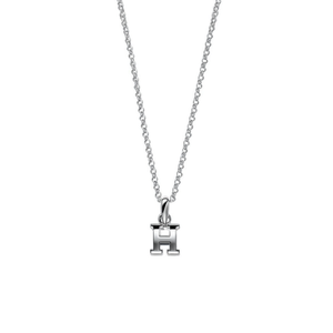 Collar con colgante en forma de H de acero inoxidable, chapado en oro, joyería minimalista de moda para mujer. - Product Image 4