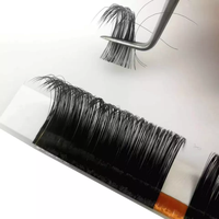 12, 14, 16, 20 rangées de cils en cachemire de soie, volume mat foncé C CC D DD curl Extension de cils individuels, marque privée noir mat