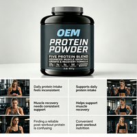 Poudre Protéinée Adulte en Gros OEM 5-Mélange 907g 2LB avec L-Arginine BCAA Glutamine pour la Croissance Musculaire Étiquette Personnalisée Distributeur