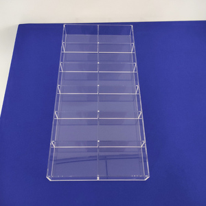 Tùy chỉnh 12 lưới rõ ràng <span class=keywords><strong>Acrylic</strong></span> bàn tổ chức <span class=keywords><strong>Acrylic</strong></span> Countertop chủ với phân vùng cho văn phòng - Product Image 5