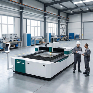 Machine de découpe laser CNC à fibre 6 kW pour tôles, à mise au point automatique, modèle 3015, pour acier et aluminium - Product Image 1