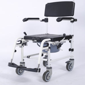アルミ製コンモード車椅子3312,軽量取り外し可能キャスター付き - Product Image 3