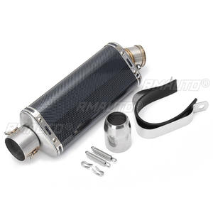 Tubo de Escape Universal para Motocicleta de 38-51 mm con Silenciador para Motocross, Scooter, Motocicleta de Calle, Quad, Color Cromo Mate - Product Image 5