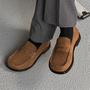Mocasines Vintage Primavera/Verano 2025, Zapatos de Cuero Marrón con Punta Ancha para Hombre, Zapatos de Charol para Hombre - Product Image 2